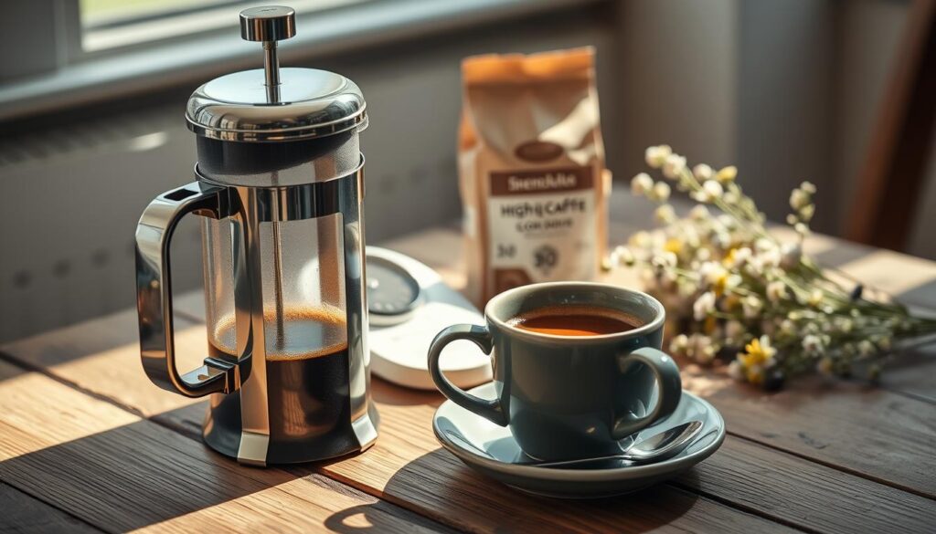 hvor meget kaffe skal der i en stempelkande